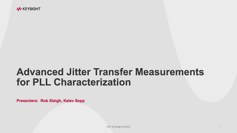 Advanced Jitter Transfer Measurements for PLL Characterization
